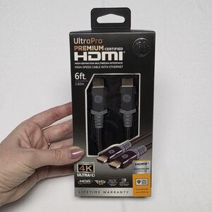 UltraPro Premium Certified HDMI Cable - 6ft, Black